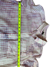 Load image into Gallery viewer, Anthropologie Pilcro Letterpress Cate Gingham Purple Pink TieDye Button Down Med
