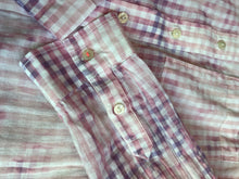 Load image into Gallery viewer, Anthropologie Pilcro Letterpress Cate Gingham Purple Pink TieDye Button Down Med
