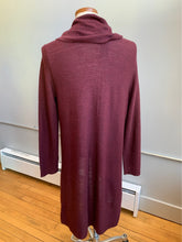 Load image into Gallery viewer, Eileen Fisher-Maroon 100% Merino Wool Open Front Cardigan-L

