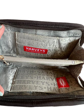Load image into Gallery viewer, Harveys Seatbelt Bag Clutch Wallet Black Silver Tone Hardware
