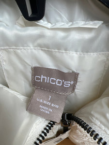 Chico's white lace puffer jacket-1-NWT