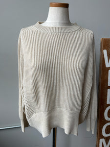 Carly Jean cream knit sweater-S