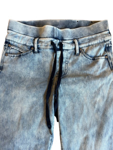 Liverpool Cassey Light  Acid Wash Denim Pull on Drawstring Pants Medium 8-10