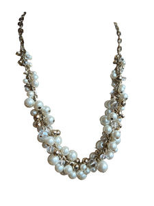 The Limited Faux Pearl Statement Chunky Gold Tone Necklace