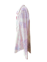 Load image into Gallery viewer, Anthropologie Pilcro Letterpress Cate Gingham Purple Pink TieDye Button Down Med
